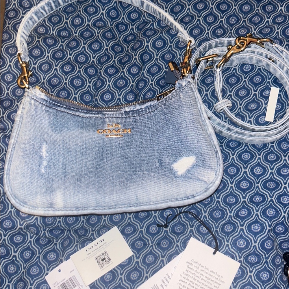 Coach Loved Denim Teri Bag NO CHARMS